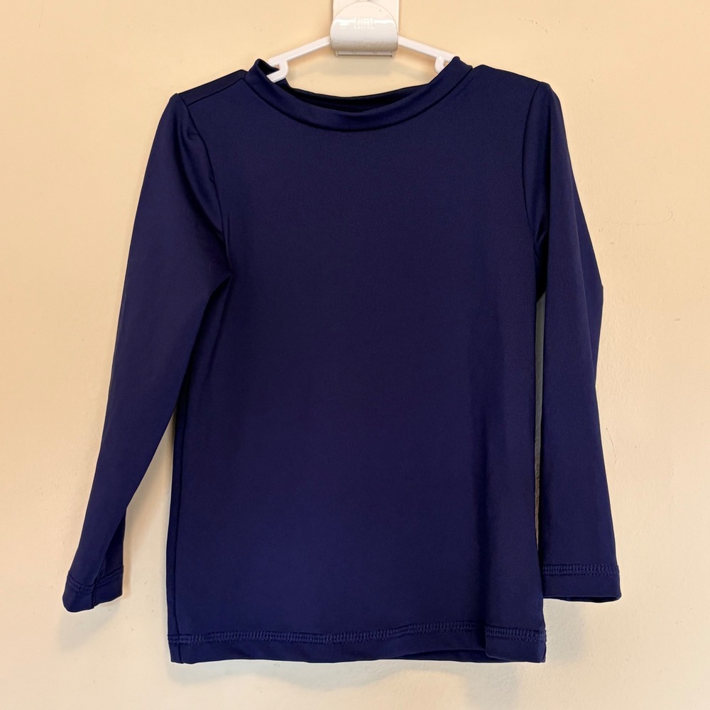 Cat & Jack Navy Blue Mock Neck UPF50+ Rash Guard Swim Shirt Toddler 3T NEW NWT